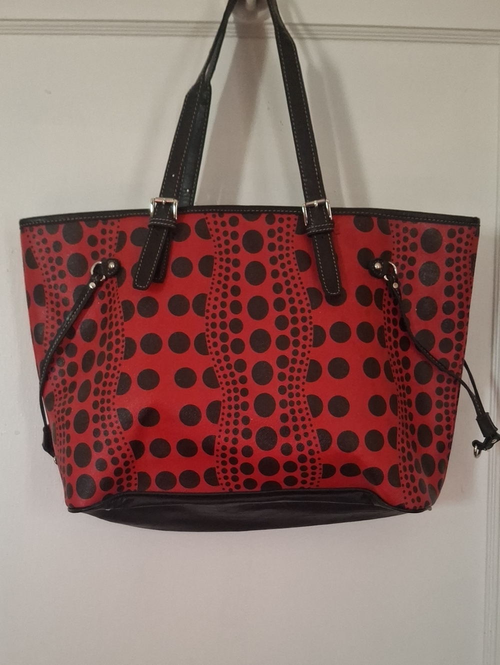 Red & Black Polka Dot Tote Bag - Fashionable Women’s Carryall